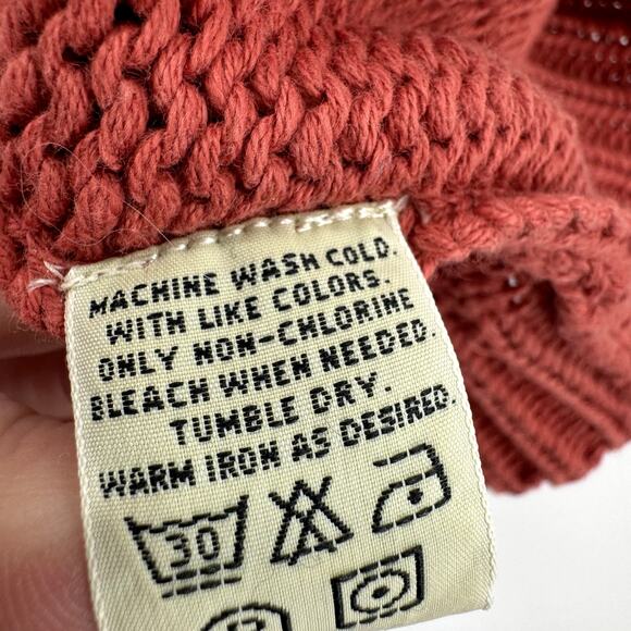 Eddie Bauer Sweater Mens XL Long Sleeve Pullover Clay Red WELL WORN Vintage - Picture 4 of 6